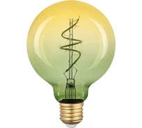 Светодиодная лампа General Lighting Systems Филамент прозрачный E27 8Вт 400Лм 2700К Теплый белый Шар GLDEN-G95S-MC-8-230-E27-G-2700 661408