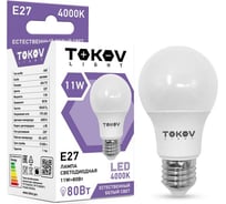 Светодиодная лампа TOKOV ELECTRIC 11Вт А60 4000К Е27 176-264В (TKL) TKL-A60-E27-11-4K