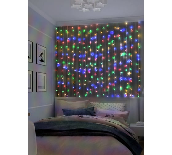 Гирлянда SHLights 150x150см, 368 мульти LED разноцветных, контроллер, LDCL368C-M