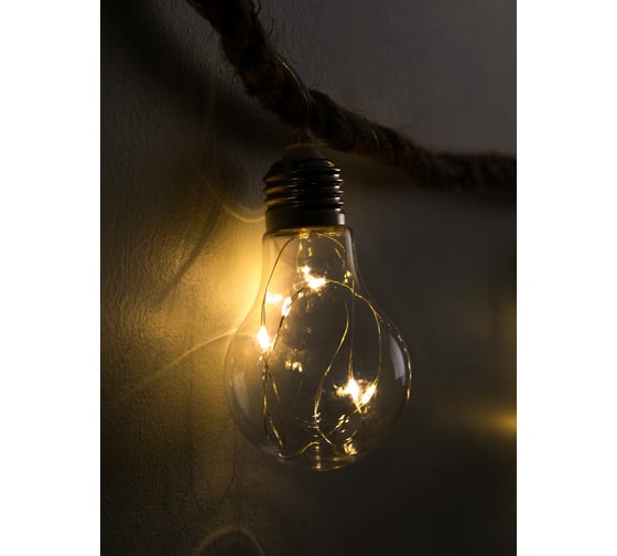 Гирлянда SHLights "джут", 50 теплых белых мини LED, 2,7 м, JILD50WW-BO-LP