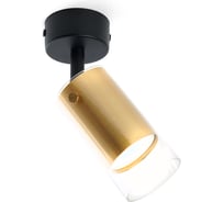 Настенно-потолочный светильник FERON ml1891 под лампу gu10, LUMINA золото, черный, 48746