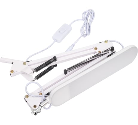 Настольный светодиодный светильник IN HOME plus ссc-05б 12вт 6500к 500лм, usb, с адаптером, на струбцине, белый 4690612045337