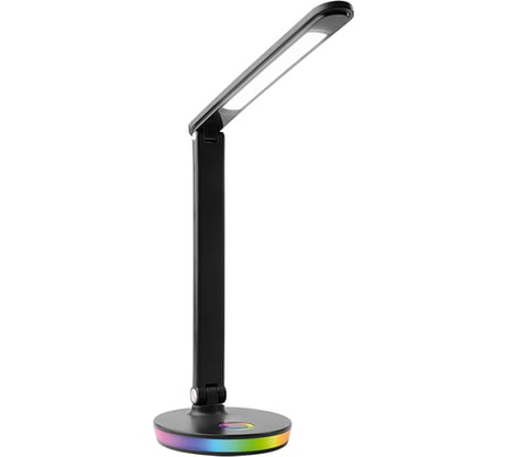 Настольный светильник Ultraflash UF-822 C02 черный (Led, 7Вт, димм., 3 цвет.темп., RGB ночник) 15177