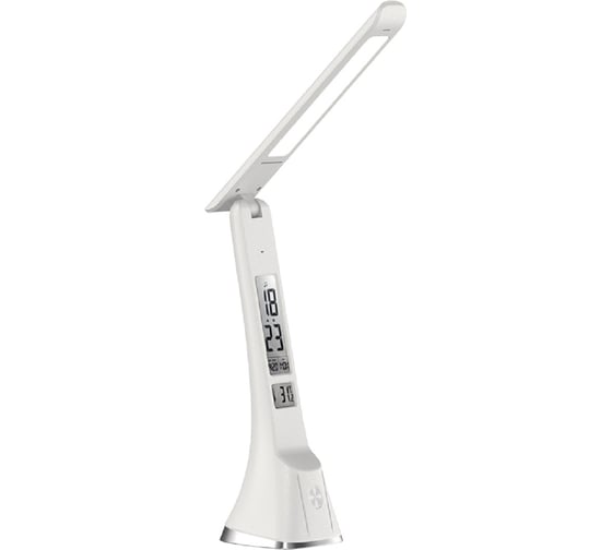 Настольный светильник Ultraflash UF-821 C01 белый (Led, 7Вт, дисплей,смена цвет.темп, кожа) 15178 1