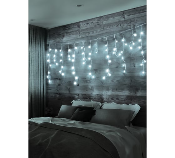 Гирлянда SHLights Бахрома, 80 бел LED 2x0,48м,соед,внутр IC80LD-W-E