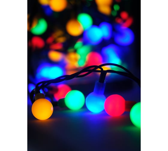 Гирлянда SHLights Жемчужные шарики 128 мульти LED 6,4м, IP20, LDBL128M-10-C