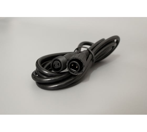 Удлинитель TEAMPROF 2 м, 2 pin, чёрный TPF-EC2-2-B
