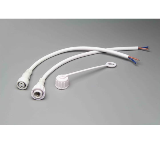 Коннектор TEAMPROF папа-мама, 2 pin, белый TPF-MF2-60/2-W