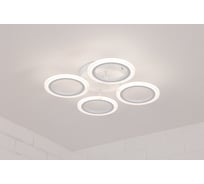 Потолочная светодиодная люстра Schaffner, LED, цвет белый. Люстра с пультом управления, мощность 56 Вт. Площадь освещения до 13м2 Ruta 3140-4