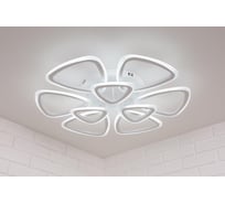 Потолочная светодиодная люстра Schaffner, цвет белый. Люстра с пультом управления, освещение до 20 кв.м, мощность 186 Вт. Real 39421-6+3