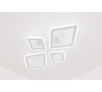 Потолочная светодиодная люстра Schaffner, LED, цвет белый. Люстра с пультом управления, мощность 76 Вт. Светильник потолочный. Площадь освещения до 18 м2 Oleoso 2720-2+2