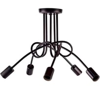 Люстра Балтийский светлячок 5-рожков без плафонов, черная L-1005CH