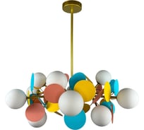 Люстра Балтийский светлячок 10 плафонов с лепестками, белая WL-10010