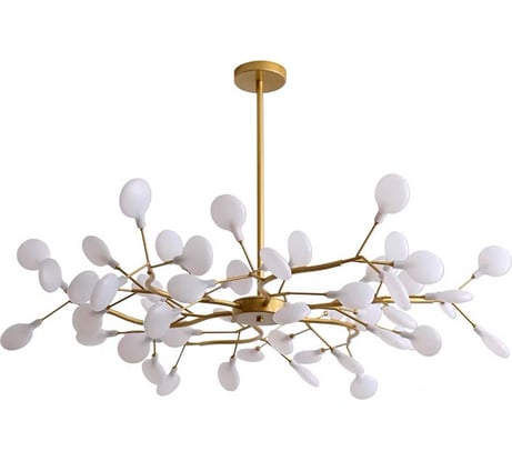 Люстра Балтийский светлячок золотая , 45 рожков с лампами DDT-1045Z