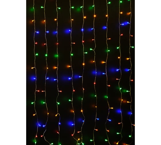 Гирлянда SHLights Занавес 500 мульти LED. 2,4x1,5 м 25 нитей, OLDCL500-M-E