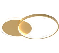 Потолочная сетодиодная люстра Балтийский светлячок золотая 2 кольца YF-2001Z