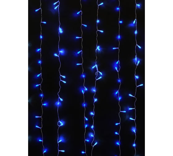 Гирлянда SHLights Занавес 500 синих LED. 2,4x1,5 м 25 нитей, OLDCL500-B-E