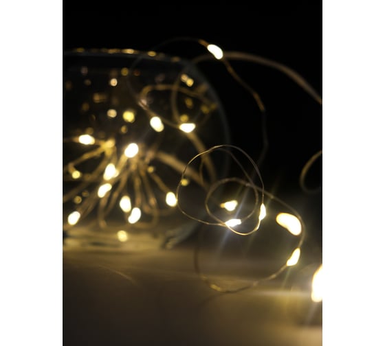 Гирлянда SHLights Нить 20 тепл белых минидиодов, 1,9 м, LDM020WW-BO