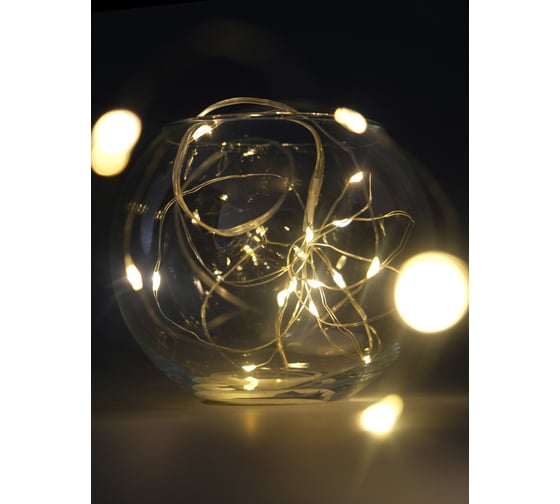 Гирлянда SHLights Нить 20 тепл белых минидиодов, 1,9 м, LDM020WW-BO