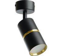 Настенно-потолочный светильник FERON ml1861 zen под лампу gu10, черный, золото 48641