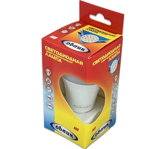 Лампа LED Облик 15Вт A60 Е27 230v 4500k 7683