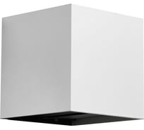 Фасадный светильник General Lighting Systems двойной GX53, 130х103х103мм, регулируемый угол рассеивания, металл, квадрат белый GWL-2GX53-M-IP20 661333