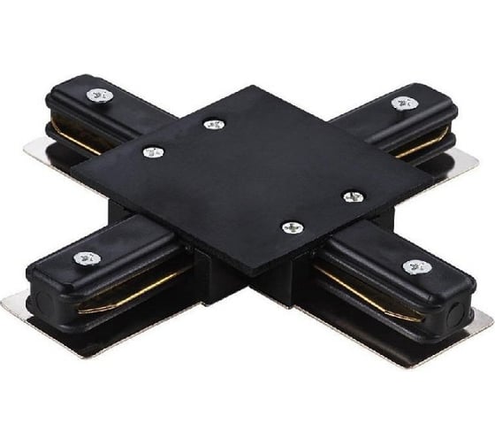 Х- образный коннектор для встраиваемого шинопровода General Lighting Systems G-1-TXT-I-IP20-B 1-фазный, черный 580935 1