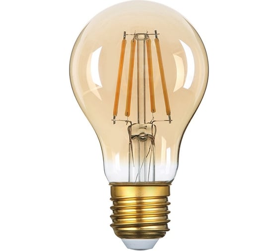 Светодиодная лампа General Lighting Systems Филамент прозрачный золотой E27 10Вт 830Лм 4500К Нейтральный белый свет GLDEN-A60S-10-230-E27-4500 661414