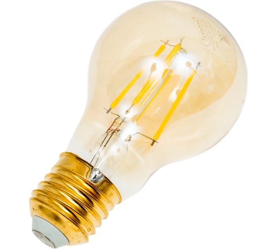 Светодиодная лампа General Lighting Systems Филамент прозрачный золотой E27 10Вт 830Лм 4500К Нейтральный белый свет GLDEN-A60S-10-230-E27-4500 661414