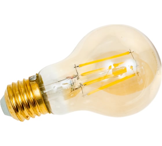 Светодиодная лампа General Lighting Systems Филамент прозрачный золотой E27 10Вт 830Лм 4500К Нейтральный белый свет GLDEN-A60S-10-230-E27-4500 661414