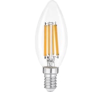 Светодиодная лампа General Lighting Systems Филамент прозрачный E14 15Вт 230В 1070Лм 4500К Теплый белый свет Свеча GLDEN-CS-15-230-E14-4500 661417