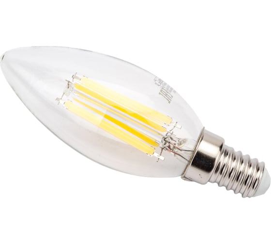 Светодиодная лампа General Lighting Systems Филамент прозрачный E14 15Вт 230В 1070Лм 4500К Теплый белый свет Свеча GLDEN-CS-15-230-E14-4500 661417