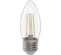 Светодиодная лампа General Lighting Systems Филамент прозрачный E27 15Вт 230В 1050Лм 2700К Теплый белый свет Свеча GLDEN-CS-15-230-E27-2700 661419