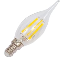 Светодиодная лампа General Lighting Systems Филамент прозрачный E14 15Вт 1070Лм Нейтральный белый свет Свеча на ветру GLDEN-CWS-15-230-E14-4500 661426