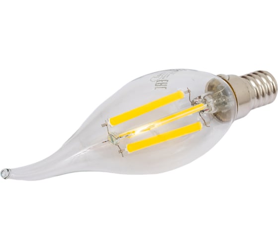 Светодиодная лампа General Lighting Systems Филамент прозрачный E14 15Вт 1070Лм Нейтральный белый свет Свеча на ветру GLDEN-CWS-15-230-E14-4500 661426