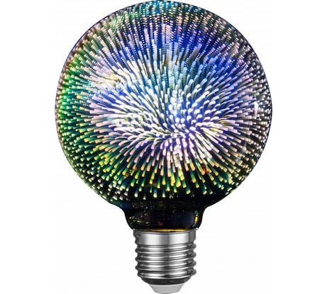 Светодиодная лампа General Lighting Systems Филамент E27 8Вт 300Лм Теплый белый Шар GLDEN-G95S-3D-8-230-E27-PICTURES-2700 661404