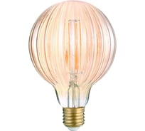 Светодиодная лампа General Lighting Systems Филамент прозрачный золотой E27 8Вт 400Лм 2700К Теплый белый свет Шар GLDEN-G95S-GR-8-230-E27-2700 661400