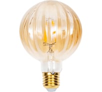Светодиодная лампа General Lighting Systems Филамент прозрачный золотой E27 8Вт 400Лм 2700К Теплый белый свет Шар GLDEN-G95S-GR-8-230-E27-2700 661400