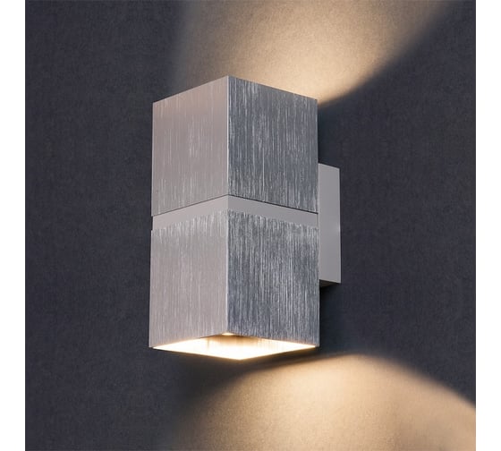 Фасадный светильник General Lighting Systems двойной GU10, 170х100х80мм, металл, квадрат, хром IP20 GWL-2MR16-M-IP20 661328
