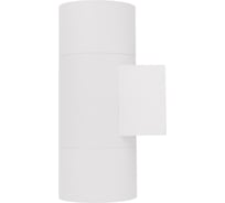 Фасадный светильник General Lighting Systems двойной GU10, 170х100х70мм, металл, круг, белый IP20 GWL-2MR16-M-IP20 661323