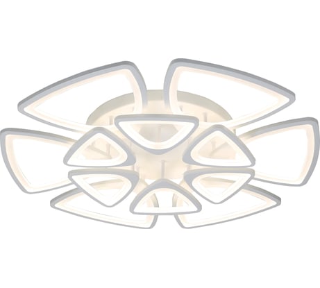 Потолочная светодиодная люстра Schaffner, цвет белый. Люстра с пультом управления, освещение до 25 кв.м, мощность 324 Вт Peligroso 39083 6+6