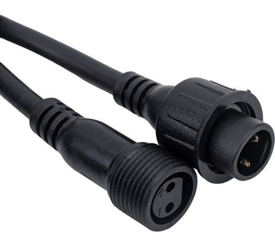 Удлинитель TEAMPROF 5 м, 2 pin, чёрный TPF-EC2-5-B