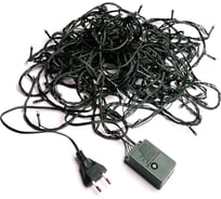 Гирлянда-нить SHLights внутр,100 LED,зел,5м, пров зелеленый ILD100C-GG