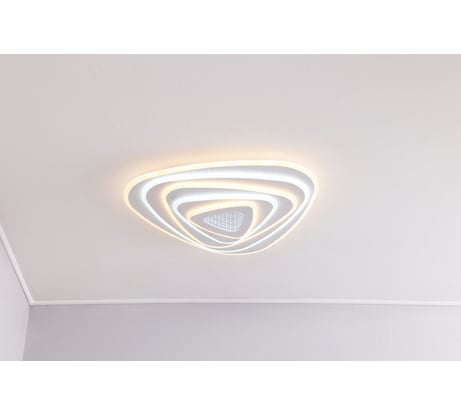 Потолочная светодиодная люстра Schaffner, цвет белый. Люстра с пультом управления, освещение до 20 кв.м, мощность 172 Вт Gameto 63204-500-3D