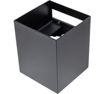 Фасадный светильник General Lighting Systems двойной GX53, 130х103х103мм,регулируемый угол рассеивания, металл, квадрат черный GWL-2GX53-M-IP20 661332