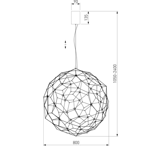 Подвесной светодиодный светильник Bogate's 453/1 черный жемчуг a065009