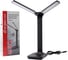 Настольный светильник Ultraflash UF-819 C02 черный, Led, 12Вт, 6000К, 3ур.яркости, 2 плафона, кожа 15164 2