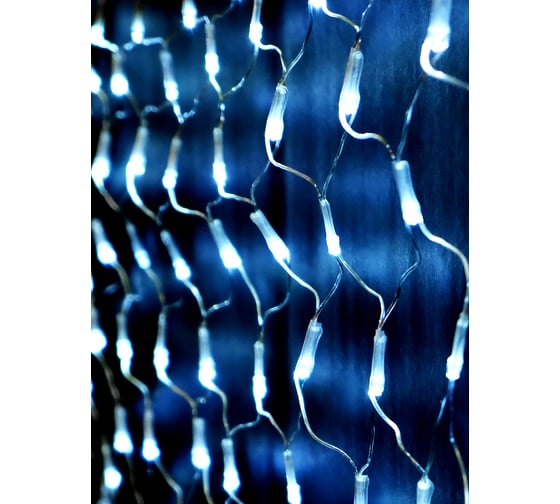 Уличная гирлянда SHLights Сетка, IP44, 144 LED белых, 1.5x1 м, до 10, NTLD144-W-E