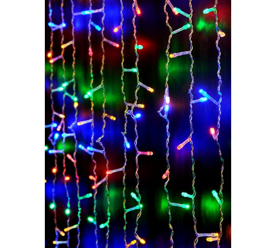 Занавес SHLights 150x220, 544 LED, мульти, IP20, несоединяемая, LDCL544C-M