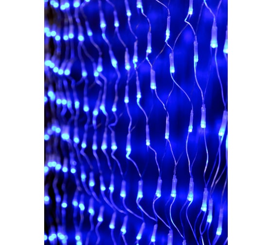 Уличная гирлянда SHLights Сетка, 300 LED синих, 2x1,5 м, NTLD300-B-E